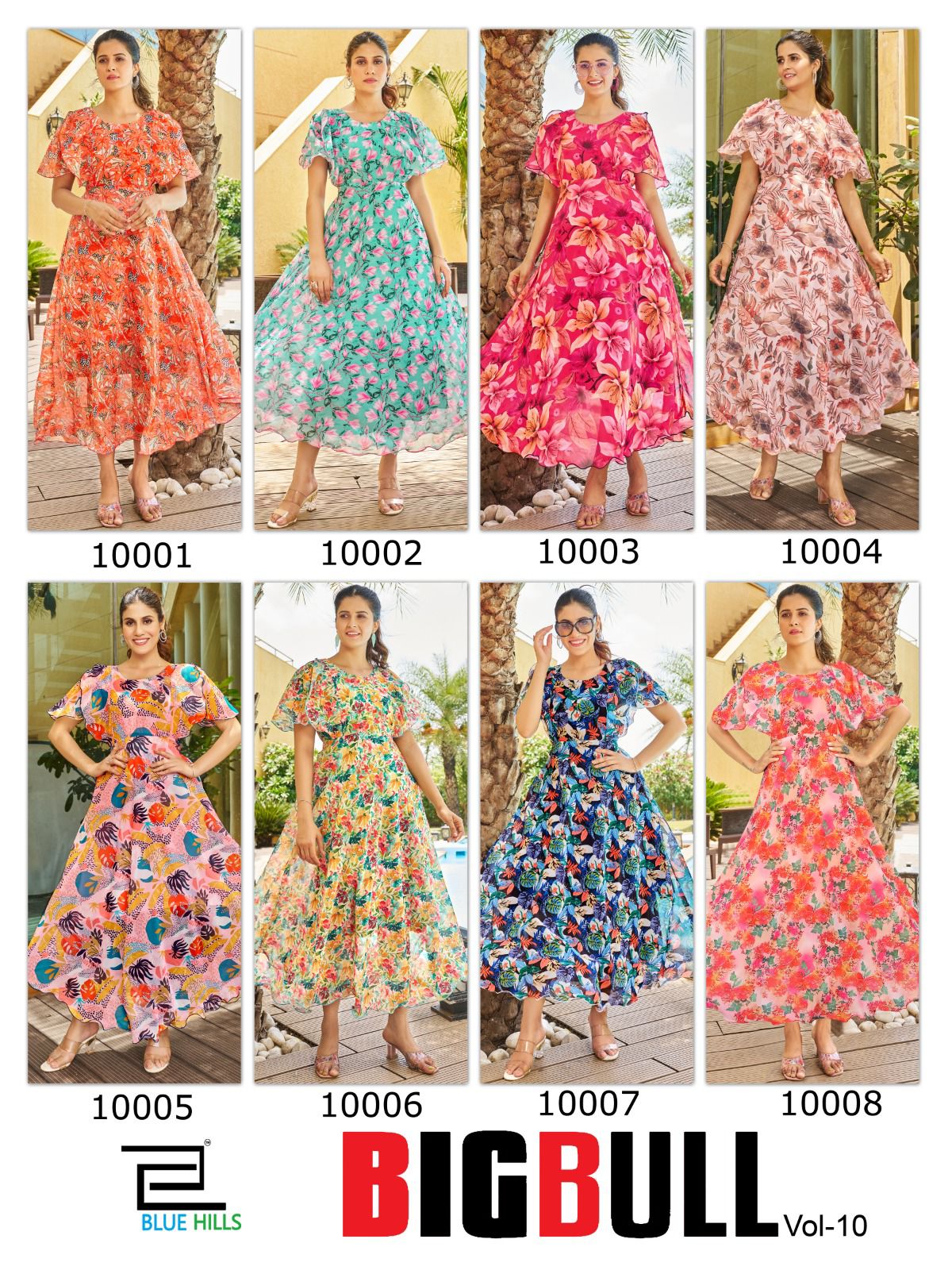 Bigg Bull By Blue Hills Georgette Digital Printed Party Wear Kurtis